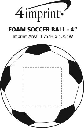 Imprint Area of Foam Soccer Ball - 4"