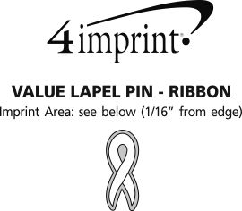 Imprint Area of Value Lapel Pin - Ribbon
