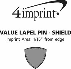 Imprint Area of Value Lapel Pin - Shield