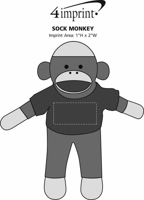 Imprint Area of Sock Monkey