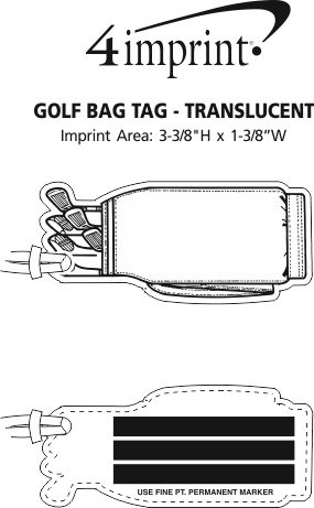 Imprint Area of Golf Bag Tag - Translucent