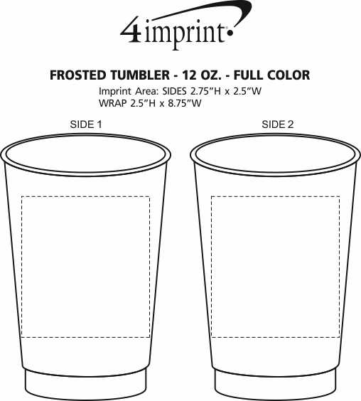 4imprint.com: Frosted Tumbler - 12 oz. - Full Color 127771-12-FC