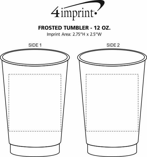 Imprint Area of Frosted Tumbler - 12 oz.