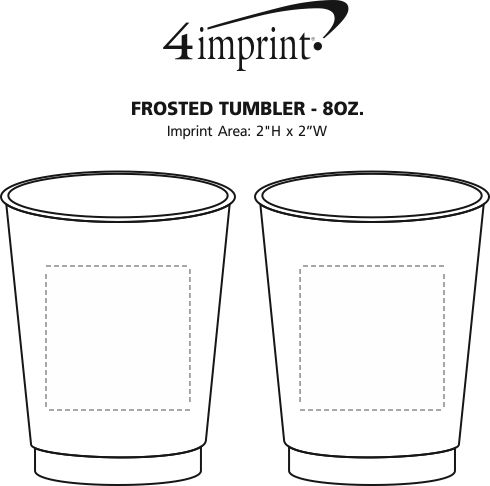 Imprint Area of Frosted Tumbler - 8 oz.