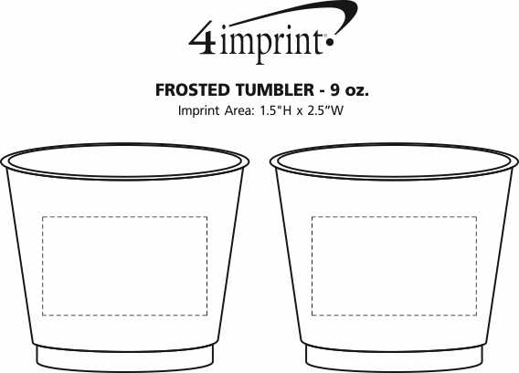 Imprint Area of Frosted Tumbler - 9 oz.