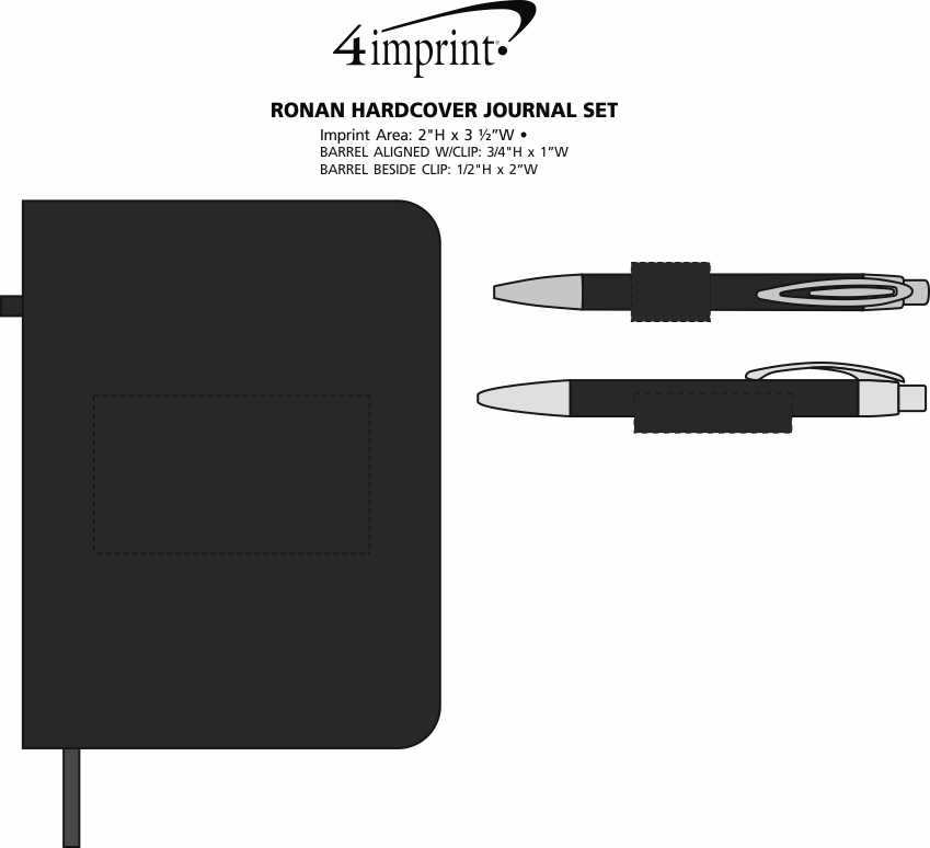 Imprint Area of Ronan Hardcover Journal Set