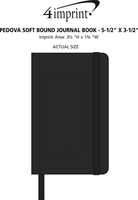Imprint Area of Pedova Soft Bound Journal Book - 5-1/2" x 3-1/2"