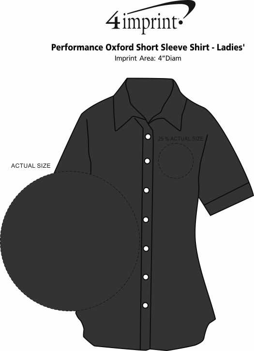 Imprint Area of Performance Oxford Short Sleeve Shirt - Ladies'