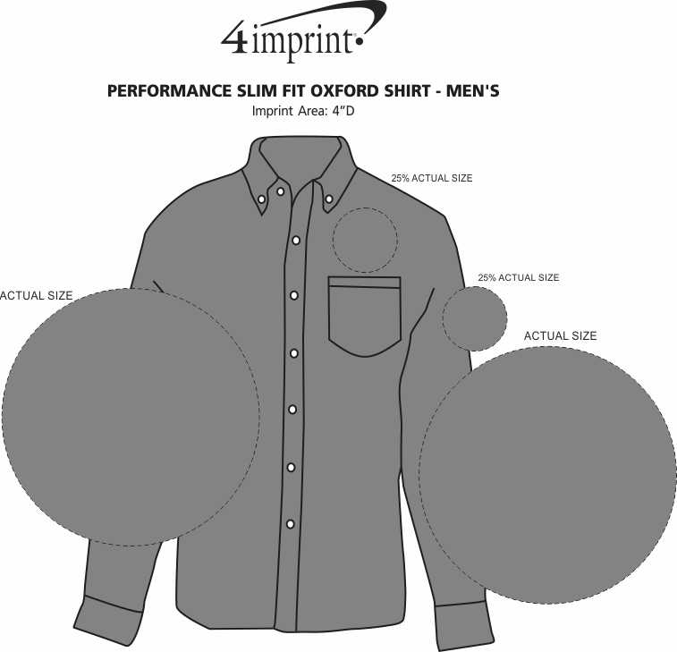 Imprint Area of Performance Slim Fit Oxford Shirt - Men's