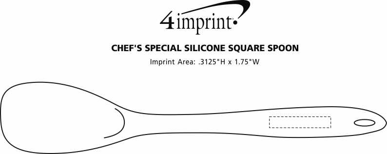 Imprint Area of Chef's Special Silicone Square Spoon