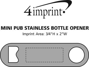 Imprint Area of Mini Pub Stainless Bottle Opener