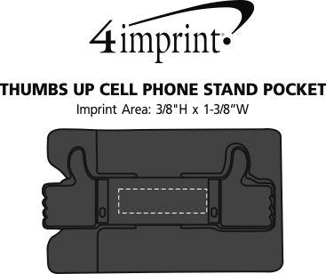 Imprint Area of Thumbs Up Cell Phone Stand Pocket