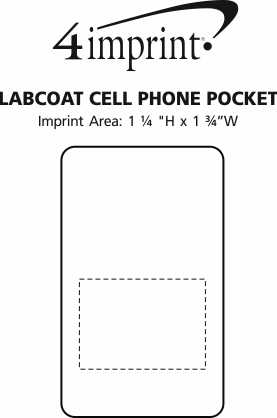Imprint Area of Labcoat Cell Phone Pocket