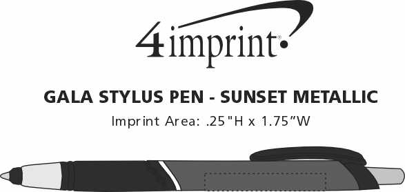 Imprint Area of Gala Stylus Pen - Sunset Metallic