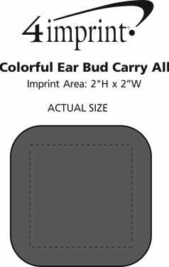 Imprint Area of Colorful Ear Bud Carry All