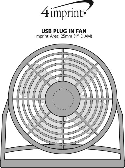 Imprint Area of USB Plug In Fan