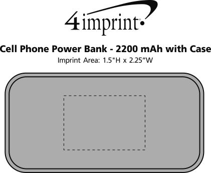 Imprint Area of Cell Phone Power Bank with Case