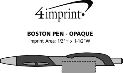 Imprint Area of Boston Pen - Opaque