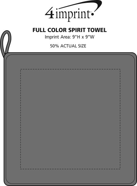 Imprint Area of Full Color Spirit Towel
