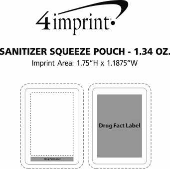 Imprint Area of Sanitizer Squeeze Pouch - 1 oz.