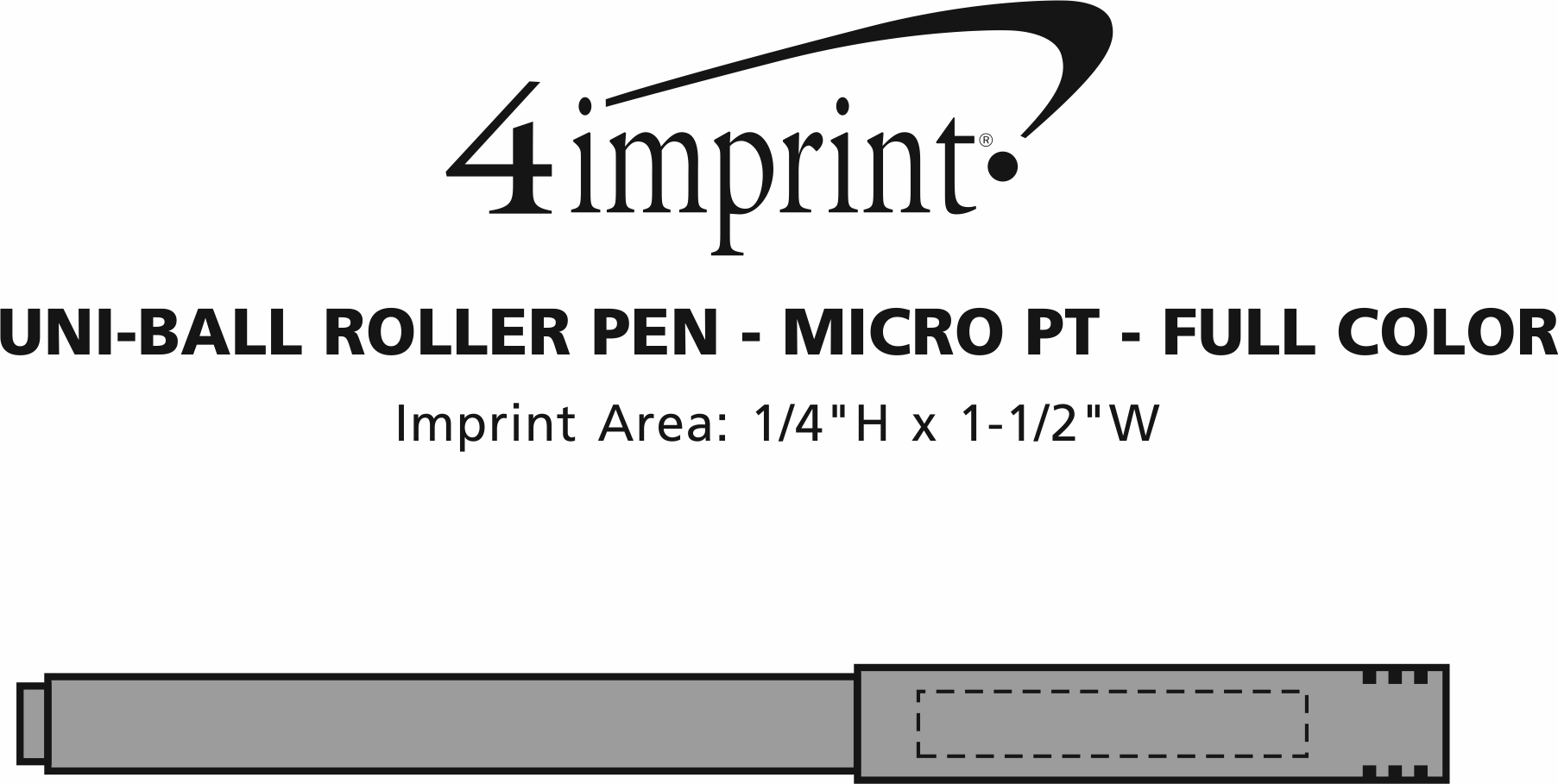 Imprint Area of uni-ball Roller Pen - Micro Pt - Full Color