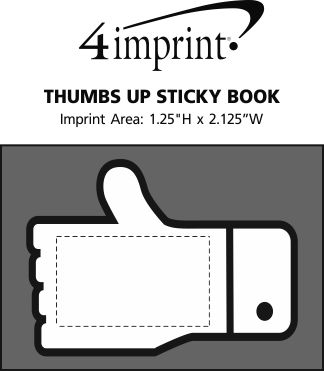 Imprint Area of Thumbs Up Sticky Book