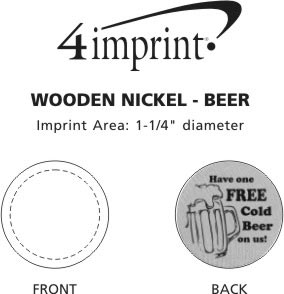 Imprint Area of Wooden Nickel - Beer