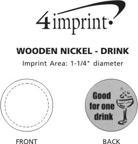 Imprint Area of Wooden Nickel - Drink