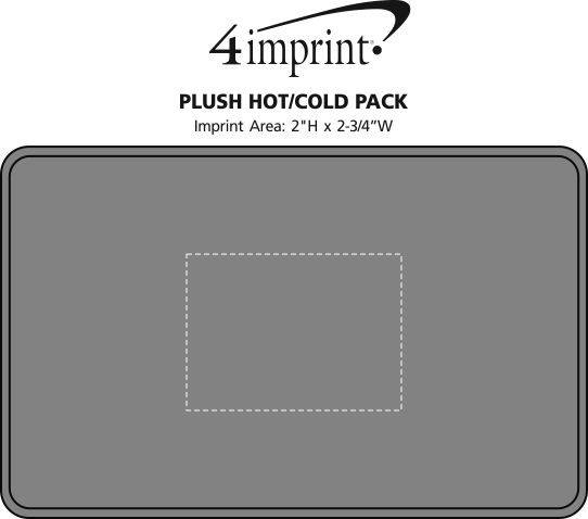 Imprint Area of Plush Hot/Cold Pack