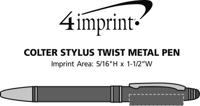 Imprint Area of Colter Stylus Twist Metal Pen