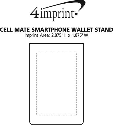 Imprint Area of Cell Mate Smartphone Wallet Stand