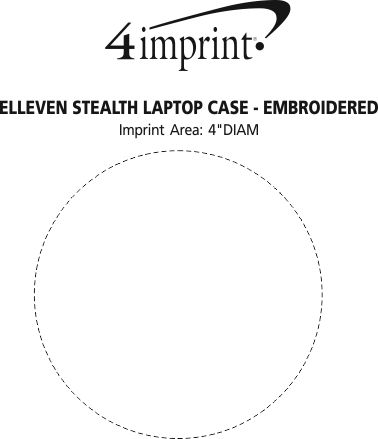 Imprint Area of elleven Stealth Laptop Case – Embroidered