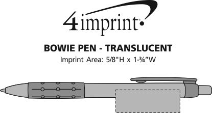 Imprint Area of Bowie Pen - Translucent