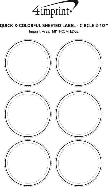 4imprint.com: Quick &amp; Colorful Sheeted Label - Circle 2-1/2" 129922-C-212