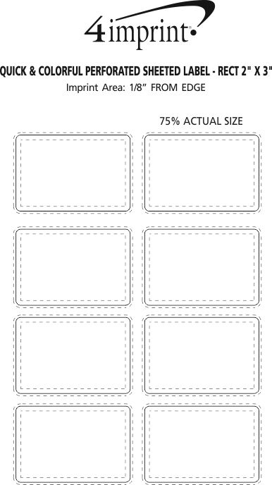 4imprint.com: Quick &amp; Colorful Perforated Sheeted Label - Rect 2" x 3 ...