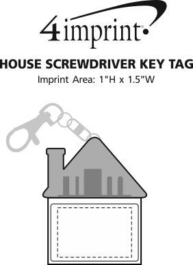 Imprint Area of House Screwdriver Keychain