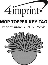 Imprint Area of MopTopper Screen Cleaner Keychain