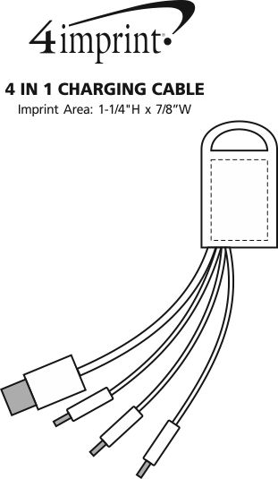 Imprint Area of 4-in-1 Charging Cable