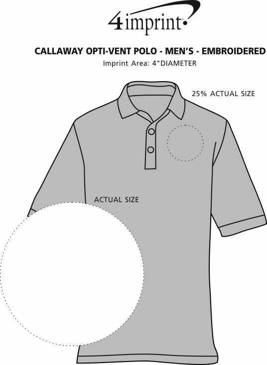 Imprint Area of Callaway Opti-Vent Polo - Men's - Embroidered