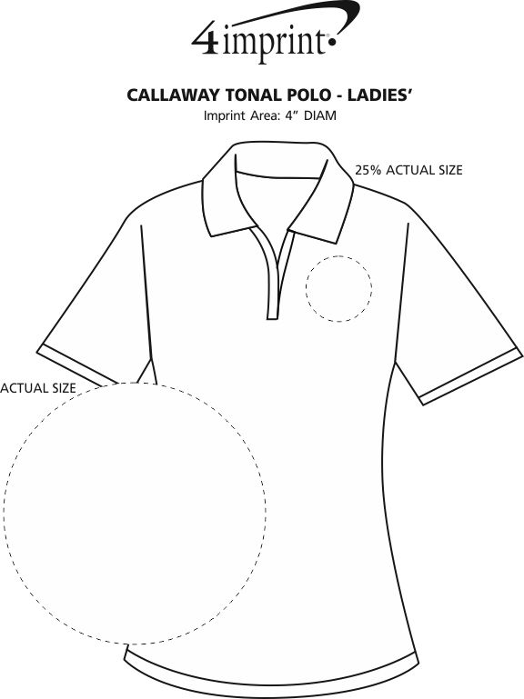 Imprint Area of Callaway Tonal Polo - Ladies'
