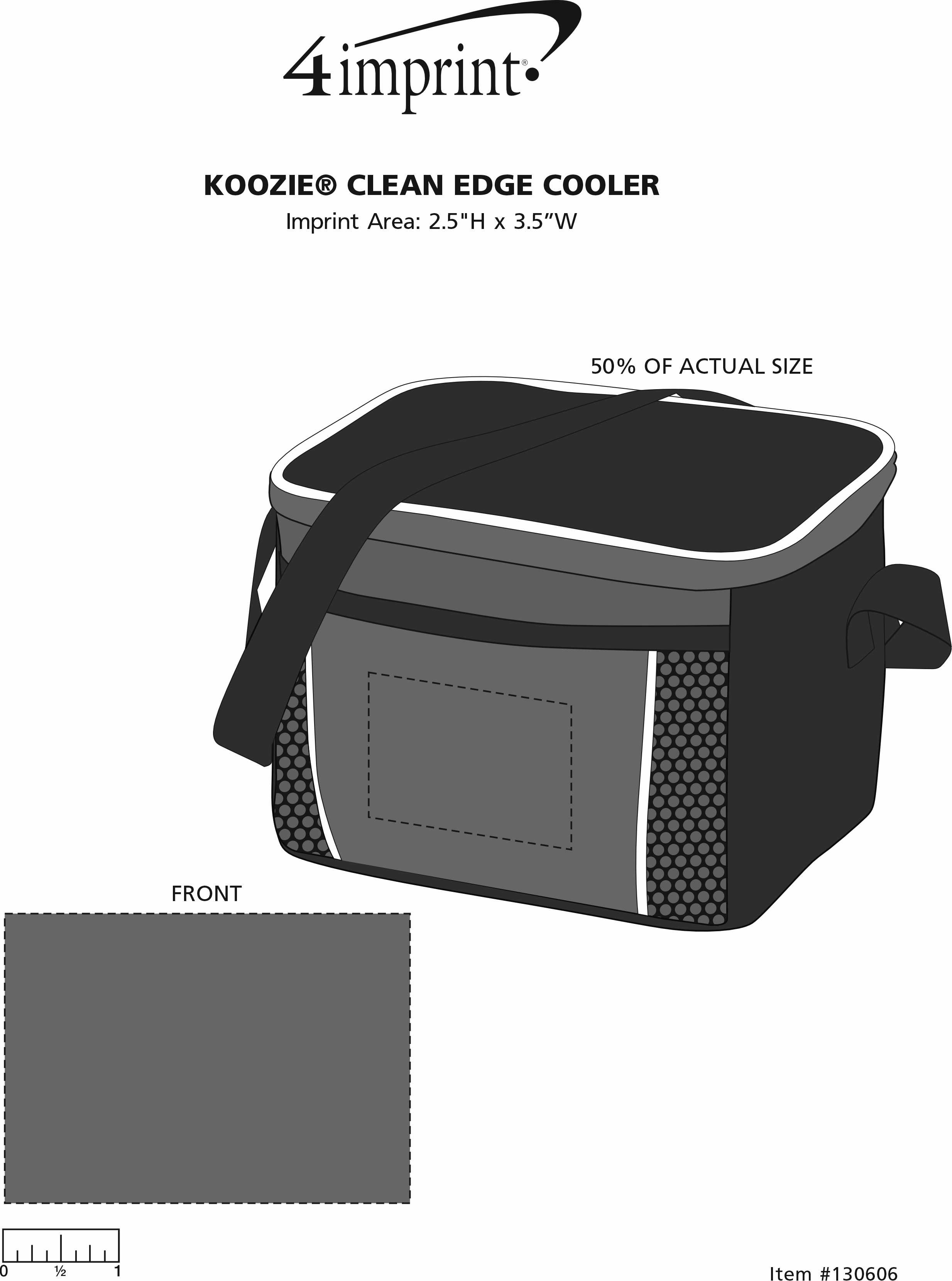 Imprint Area of Koozie® Clean Edge Kooler