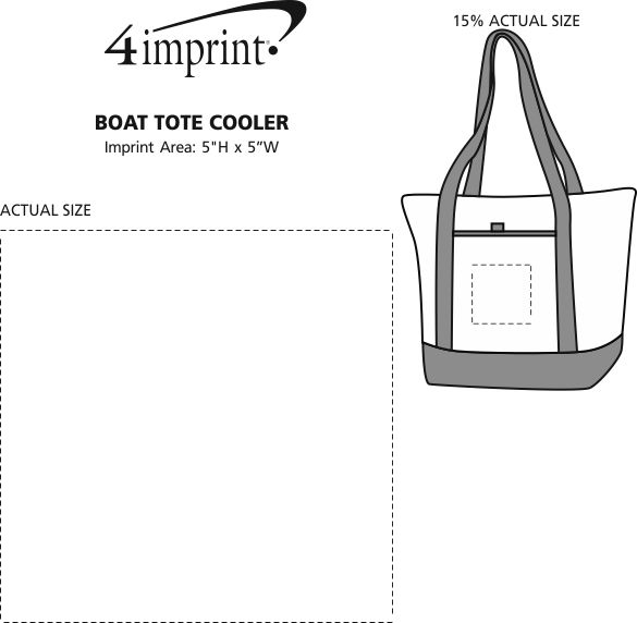 Imprint Area of Boat Tote Cooler