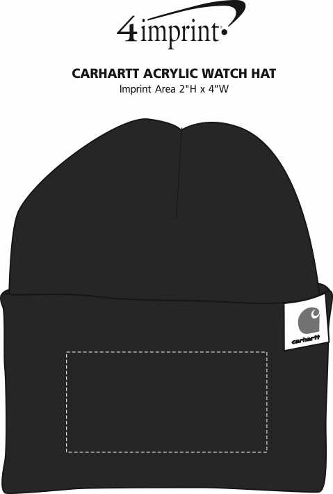 Imprint Area of Carhartt Acrylic Watch Hat