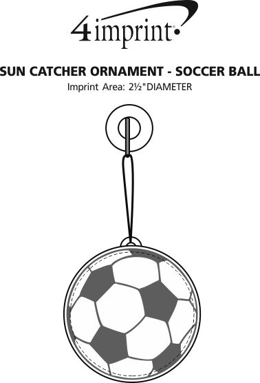 Imprint Area of Sun Catcher Ornament - Soccer Ball