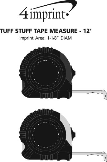 Imprint Area of Tuff Stuff Tape Measure - 12'