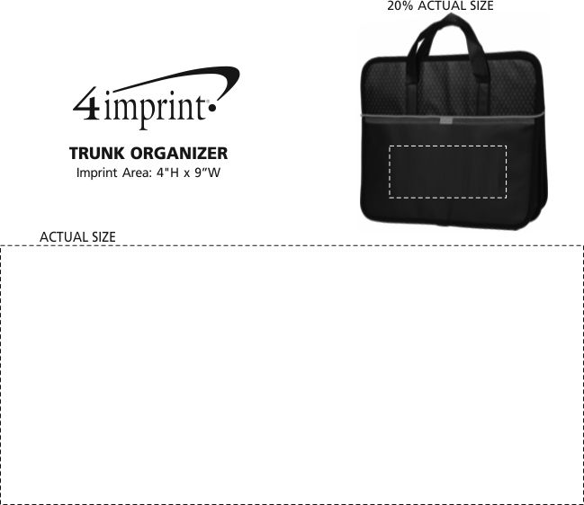 Imprint Area of Trunk Organizer