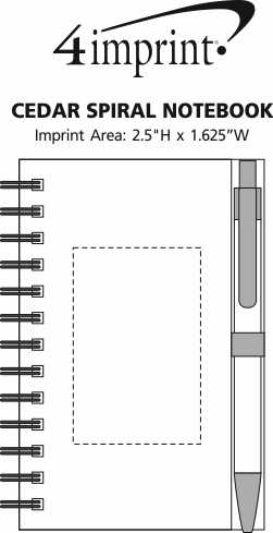 Imprint Area of Cedar Spiral Notebook