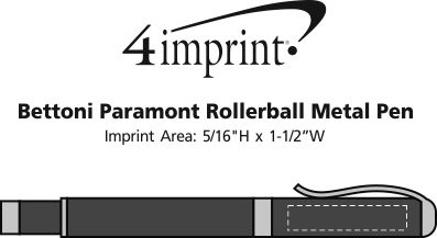 Imprint Area of Bettoni Paramont Rollerball Metal Pen