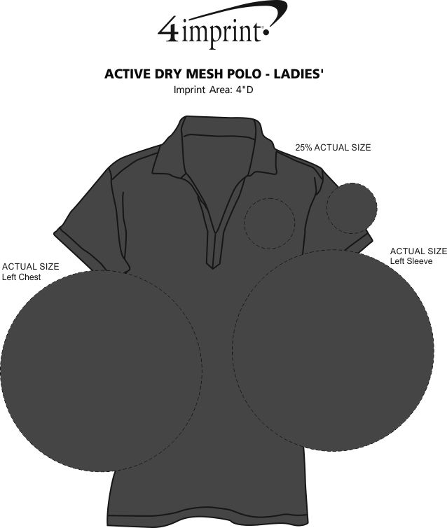 Imprint Area of Active Dry Mesh Polo - Ladies'