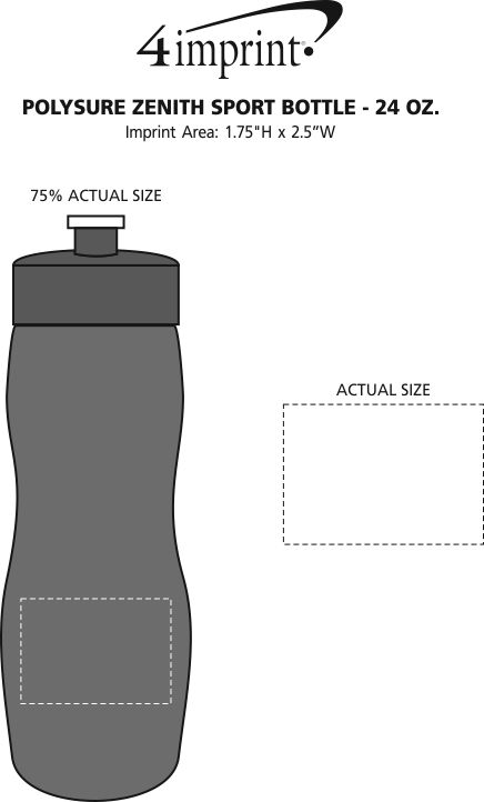 Imprint Area of Refresh Zenith Water Bottle - 24 oz.